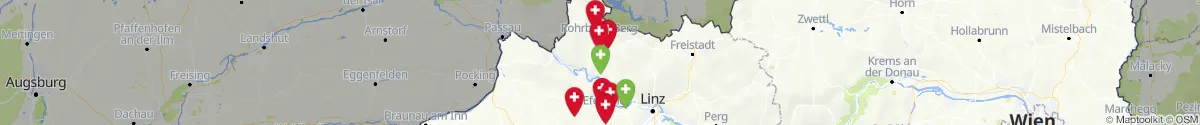 Kartenansicht für Apotheken-Notdienste in der Nähe von Altenfelden (Rohrbach, Oberösterreich)